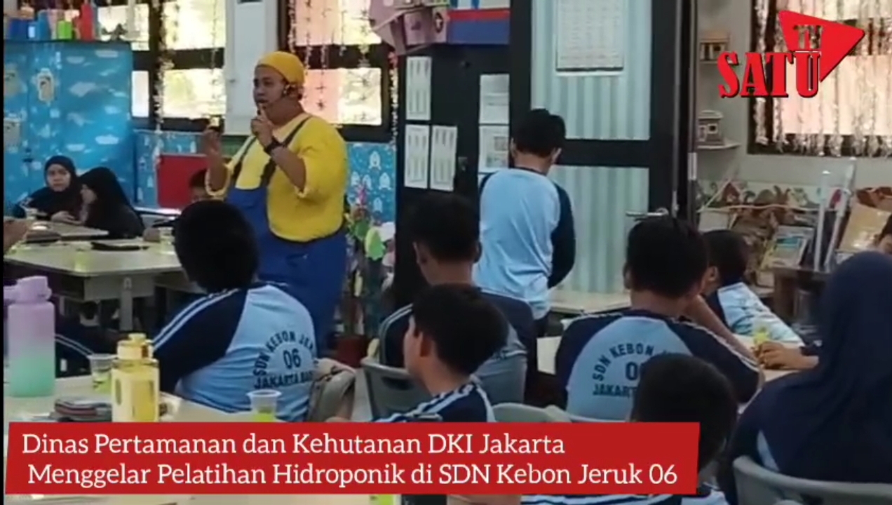 Dinas Pertamanan dan Kehutanan DKI Jakarta Gelar Pelatihan Hidroponik di SDN 06 Kebon Jeruk